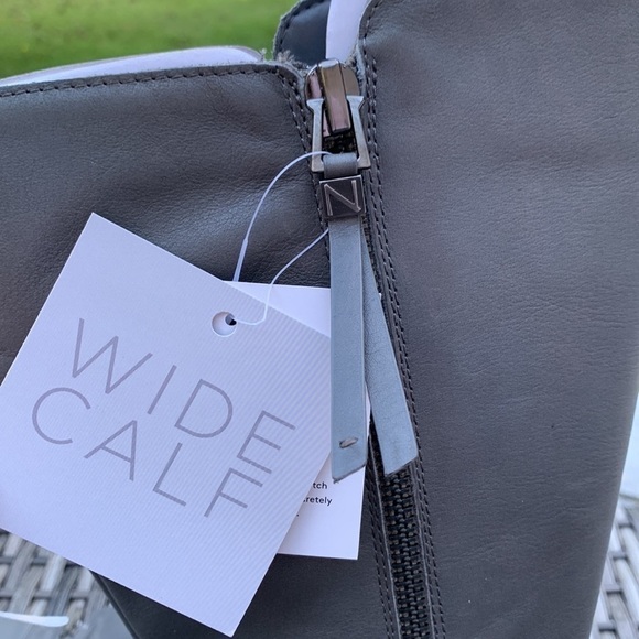 Naturalizer gael dark grey wide calf leather boots - Picture 9 of 16